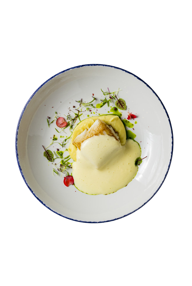 Треска с голландским соусом