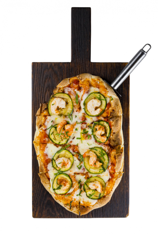 Креветки и цукини