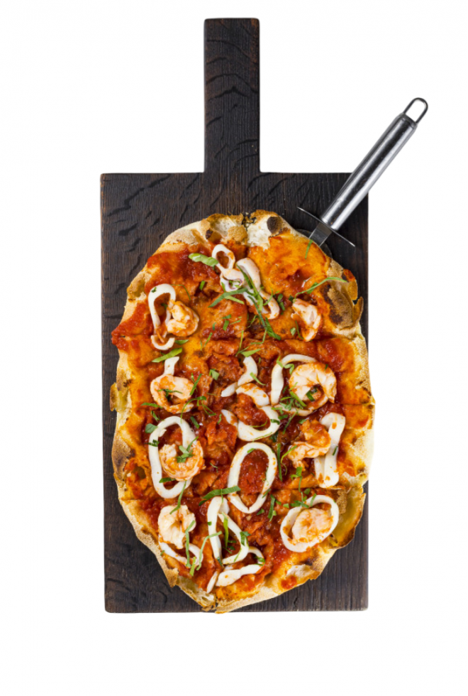 Кальмары и креветки