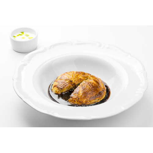 Пирог с телятиной и лисичками