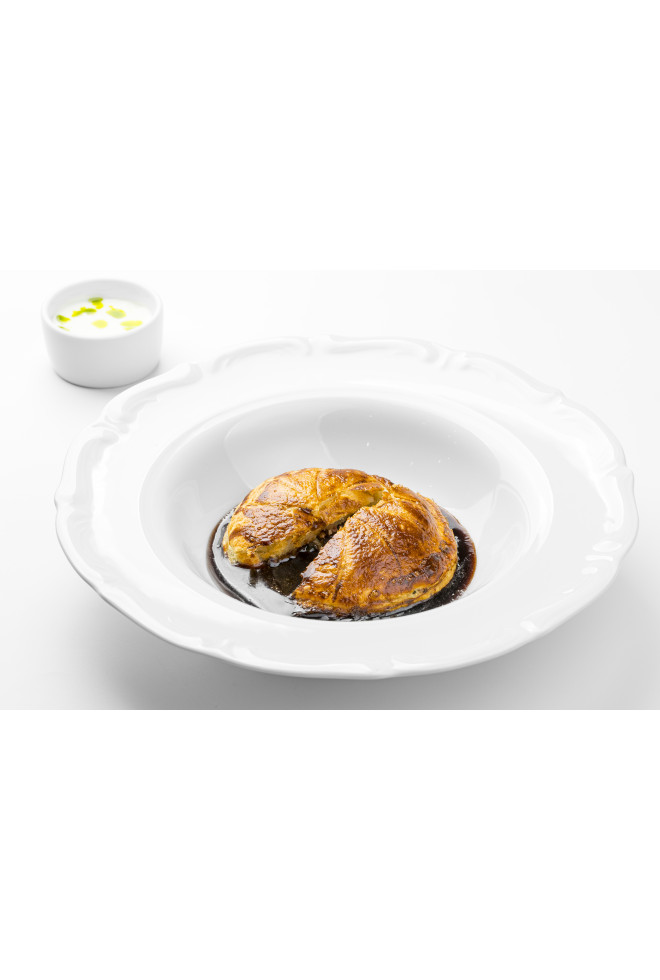 Пирог с телятиной и лисичками